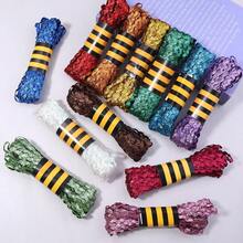 1 Rolle metallisches S-förmiges gewelltes strukturiertes Satinband, Polyester-Spitzenrand, geeignet für DIY-Kleidungszubehör, Nähen von Kleidungsrändern, Halsketten, Taschen, Hutmaterialien, Basteldekorationen, Matrosengürtel, Vorhänge, Patchwork, Hochzeit, Weihnachtsdekorationen - Verschiedenfarbig - View 9