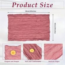 6Pcs Bohemian Solid Color Polyester Cloth Napkins 20x20 In' Rectangular Woven Table Linens With Delicate Edging Cloth Napkin Perfect For Halloween, Christmas, Holiday, Wedding, Party, Daily Decorations - 白色 - 查看 6