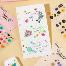 Pegatinas con diseños lindos, suaves y divertidos de patrones emocionales, material decorativo para cuentas de redes sociales