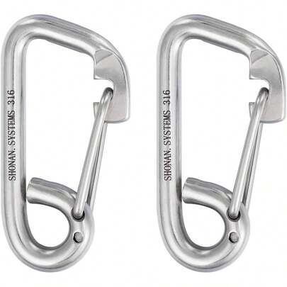 EstiloSHONAN - Ganchos Para Barco Marinos, MosquetóN De Acero Inoxidable Resistente, Clips De Cuerda Para Motos AcuáTicas, Kayak Y LíNeas De Muelle De BarcoVersióN Mejorada