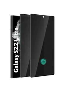 3片装隐私屏幕保护膜,兼容三星Galaxy S21/S22/S23/S24/S25 Ultra,支持指纹解锁、防窥、防刮、防震、防水 - 黑色 - 查看 3