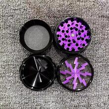 2.5英寸63毫米金属闪光草药研磨机大型手动磨机铝合金研钵4层粉碎机金属杵烟草草研磨机香烟雪茄工具吸烟配件礼物 - 2.5inch - 查看 3