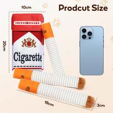 1 Set de Juguetes Interactivos para Perros, Juguete Divertido con Chirrido y Forma de Cigarrillo, Juguete Interactivo para Perros Pequeños, Medianos y Grandes, Regalo de Cumpleaños