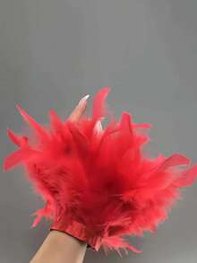 2 piezas/1 pieza Brazalete nupcial de estilo bohemio con plumas falsas - Elegante, encantador, lujoso, accesorio de moda para mujer - Adecuado para fiestas, reuniones, citas, festivales, cosplay, fotografía, actuaciones de baile, decoraciones de boda, regalos para amigos [Halloween, Navidad, temporada de vuelta al colegio]