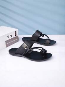 Men's Summer New Lightweight Breathable Non-Slip EVA Sole Slide Sandals, Fashionable Casual Strap Beach Slippers