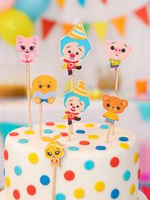 Set de Decoraciones Cake Toppers del personaje infantil Plim - Plim y sus Amigos para Cumpleaños Infantiles - 6 Piezas en Madera MDF de 3 mm de Grosor - Multicolor - Medidas aprox de 11x6 cm personaje principal y 6x5 cm amigos -Ideales para Decorar Pasteles, Tartas y Cupcakes en Fiestas de Niños y Niñas - Diseño Alegre y Divertido de Personajes Animados, Fáciles de Colocar, Resistentes, Reutilizables y Duraderos - Decoraciones Perfectas para Ambientar Fiestas Temáticas, Baby Showers, Reuniones Escolares y Celebraciones Especiales con un Toque Colorido y Original - Multicolor - Ver 2