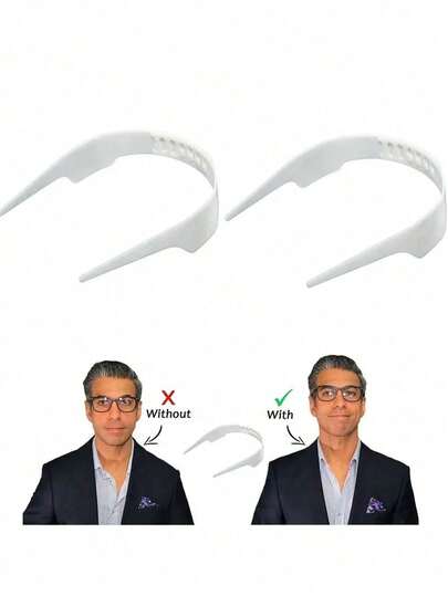 Unisex Detachable Shirt Collar Inserts, Suitable For Business Meetings Or Interviews, Essential For Day And Night! Want To Leave A Lasting Impression On Your Date Or Significant Other? This Will Give You The Swing And Confidence You're Looking For! Fashionable Style Makes You Effortlessly Professional And Stylish.