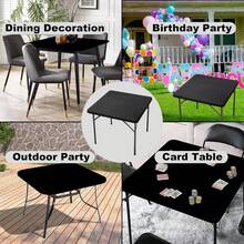 Square Spandex 34X34 Inches Fitted Tablecloth, Elastic Folding Picnic Card Table Cloth, Stretchy Patio Table Cover, Wipeable Tablecloths For Camping Outdoor Party Banquet White