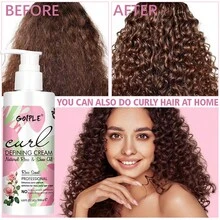 GOIPLE Curl Defining Cream - Long-Lasting Styling, Anti-Frizz Curl Cream With Coconut Oil And Shea Butter Nourishing Formula, Creates 4C Curls, Shapes Wavy Hair, Smooths Waves, Adds Volume And Bounce, Moisturizing Leave-In Conditioner, Suitable For Curly/Wavy/Straight Hair Styling And Care - 粉色 - 查看 8