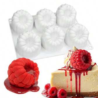 6-Hole Raspberries /10 Inch Birthday Number Mold Cake Pan (0-8) Cake Mold Used For Baking Mousse Cakes, Desserts, Pastry Chocolates, Fruit Pudding, Jelly, Ice Cream,Christmas Cake Decoration Molds, Non Stick And Easy To Demold