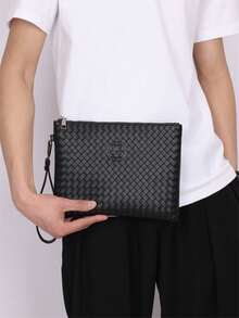 Braiding Style Men PU Leather Wallet Purse Money Credit Card Holders Men Wallet Money Bag Old Money - Black - View 3