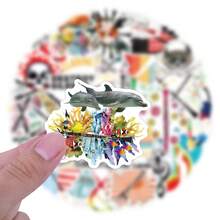 50 件单簧管贴纸，用于装饰文具、杯子、手提箱、滑板、吉他、DIY 剪贴簿材料 - 彩色 - 查看 5