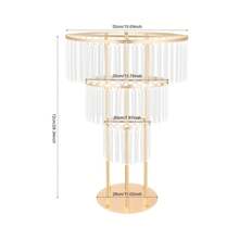 SHIOUCY Hochzeit Gold Kristall Blumenständer, Runder Sockel, Kristall Blumenständer - 1PC - Übersicht 2
