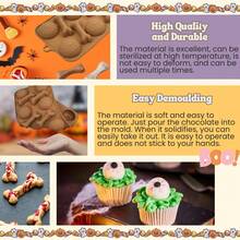 Halloween Silicone Molds - 3D Bone & Eyeball Moulds For Chocolate, DIY Halloween Candy, Gummy & Cake Decoration