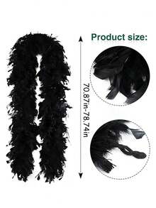 Colorful Turkey Feather Boas DIY Handmade For Weddings, Dances, Movies, Parties, Tea Parties And 1980s Costume Decorations, Girls And Ladies (Handmade, Feathers Will Fall Off A Little)