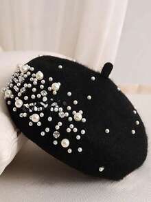 1pc Solid Color Newsboy Cap, Retro Fashion Style Cotton Material, Classic Silhouette With Black Leather Band And Metal Buckle Detail, Flattering Head Shape And Sun-Shading Function, Suitable For Spring/Autumn Daily Outings, Casual Dates And More