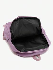 Casual Versatile Minimalist Backpack For Women - Purple - View 5