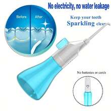 1pc Manual Portable Handheld Tooth Cleaner, Water Flosser Oral Irrigator Withtongue Scraper And Dental Floss, Nasal Irrigator, Dental Flossers For Home Oral Care, For Daily Oral Hygiene And Travel Use, A Thoughtful Gift For Festive Gift Exchanges!