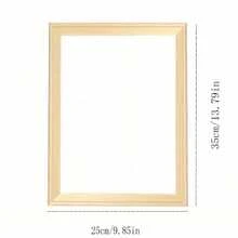 1pc Natural Wood DIY Picture Frame With Numbers Canvas Painting, Simple Decorative Accessories For Oil Paintings Gifts Birthday Graduation - Multicolor - View 30