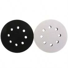 New 8-Hole Soft Sponge Interface Pad For Sanding Pads Hook & Loop - Black and White - View 9