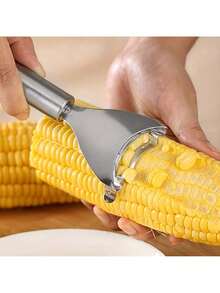 2pc Stainless Steel Corn Peeler, Corn Kernel Separator, Corn Peeler, Corn Peeler, Serrated Corn Peeler, Thresher, Cutting Knife, Kitchen Fruit And Vegetable Small Tool