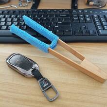 1pc Reusable Window Cleaner - Easy To Use And Clean - Suitable For Blinds, Curtains, Etc. - Detachable And Washable Duster, Home Crevice Cleaner, Air Conditioner Vent Cleaning Brush, Blind Cleaning Tool - Beige - View 2