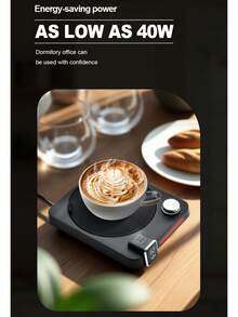 2024 H13 New Smart Constant Temperature Heating Coaster Multi-Functional Temperature And Time Adjustable 40W Warm Coaster Is Perfect For Desks And Dormitories - EU C Type Plug(220-240V) - View 6