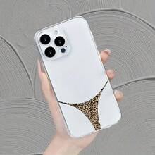 Leopard Print Underwear Beach Bikini Soft Shell Couple New Transparent TPU Phone Case, Suitable For Galaxy S21 S23 FE / A12 / A13 / A14 / A52S 5G S22 U1Tra5G S23 Ultra  11 12 13 14 15 Promax XS XR X 7 8 Plus SE 2022 13 Mini, As A Gift For Parents, Girl/Boy Friends, Men Or Women - Trong suốt - Xem 5