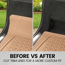 Heavy Duty Rubber Cargo Liner - All - Weather Trunk, Trim - To - Fit Design, SUVs, Trucks - Non - Slip, Waterproof, Durable Cargo Floor Liner - 54x 43.5x 0.25 - Black - 米色 - 查看 5