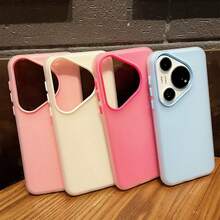 适用于三星A07 4G的二合一果冻壳多巴胺手机壳，适用于三星A07的钢化膜镜头贴膜，透明玻璃屏幕保护必备品，适用于日常、办公、家庭手机屏幕保护膜，防水防震防摔防刮花。 - 粉紅色(Clear Glass) - 查看 5