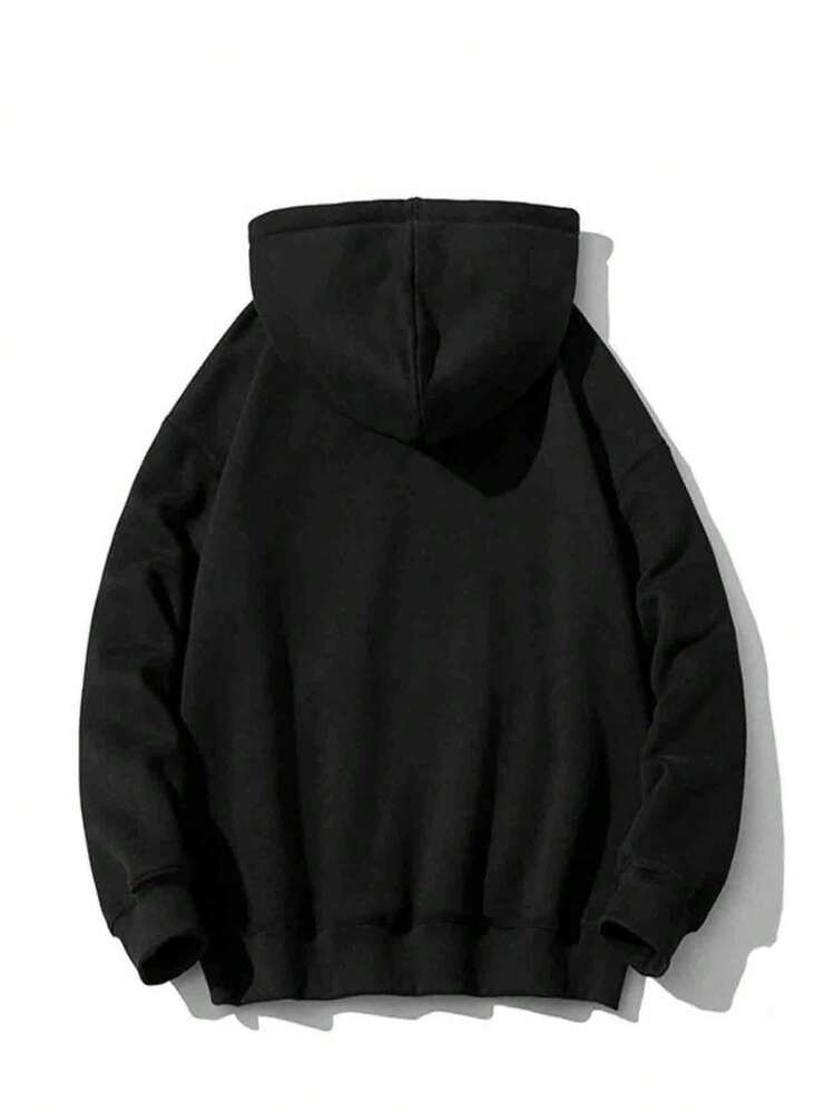 1 sudadera casual para hombre inspirada en, con estampado de palmeras geométricas y autobús, sudadera de manga larga con bolsillo canguro, tejido de punto de poliéster de ajuste holgado para todas las estaciones XXMY - Negro - Añade 2
