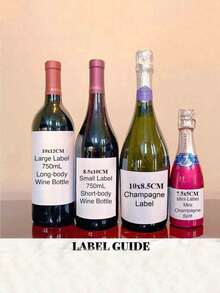 Personalized Photo Wine Bottle Labels - Customized For Engagement, Birthday (21st, 25th, 30th, 50th), Anniversary Gifts - Reusable DIY Design, Easy Photo Upload, Fast Shipping (1 Pack/3 Pack/5 Pack), Multi-Functional, Decorative, Reusable, Exquisite, Fashionable, High Quality, Vibrant Colors, Modern, Customizable, Personalized, Unique, Home Decor Refresh - Multicolor - View 5