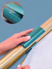 1pc Sliding Gift Wrapping Paper Cutter, Holiday Party Cutting Tool, Line Sliding Wrapping Paper Cutter, Suitable For Valentine'S Day, Easter, Ramadhan Festival, Wedding,Halloween, Christmas, Birthday Party Wrapping Paper Cutting Tool