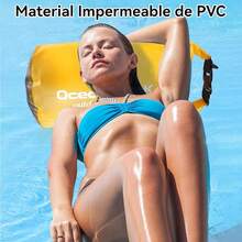 Bolsa Impermeable, Bolsa Seca 20L 10L 5L con Funda Impermeable para Teléfono, Correa de Hombro Larga Ajustable, Mochila Impermeable para Deportes Acuáticos y Senderismo - Amarillo - Ver 11