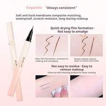 NOVO Waterproof, Smudge-Proof, Ultra-Fine Tip Liquid Eyeliner Pen, Long-Lasting, Suitable For Beginners, Vivid Color, Eyeliner & Lower Lash/Eyebrow Pencil