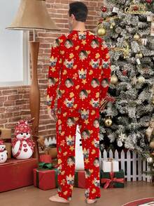 Conjunto de pijama personalizado para hombres con retratos de miembros de la familia, mascotas, dibujos animados, temas navideños - único y divertido, excelente para regalos de Navidad y fiestas