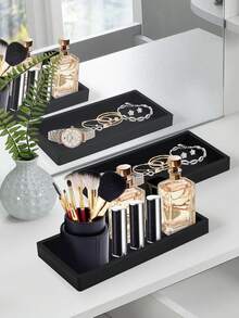 Plateau à bijoux, plateau de rangement, organisateur de table de chevet, plateau EDC, peut contenir les clés, le portefeuille, les lunettes de soleil, les montres, les pièces, le téléphone portable, le cologne