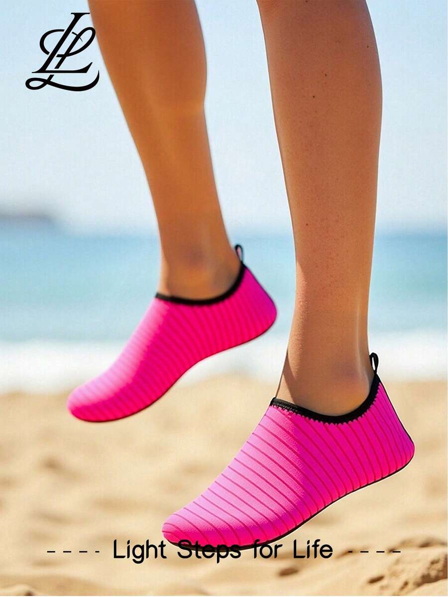 Leisfit Women's Ultra-Light Beach/Water Shoes, Non-Slip Snorkeling Barefoot Flexible Swimming Shoes, Adult Water Sandals - Soft Waterproof, Suitable For Professional Non-Slip Water Shoes And Indoor/Outdoor Sports Shoes, Can Be Used For Beach, Swimming, Diving And Snorkeling.