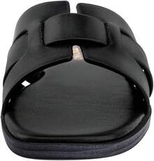 Dressy Summer Flat Sandals With Square Open Toe - màu nâu - Xem 5