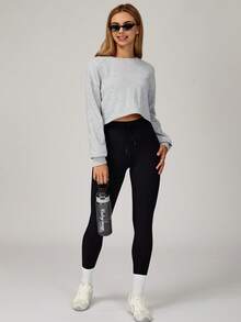 MASKERT Women'S Yoga Fitness Casual Drawstring Slim-Fit Sports Long Pants For Running, High-Waisted, Quick-Drying, Hip-Lifting Yoga Pants Tights