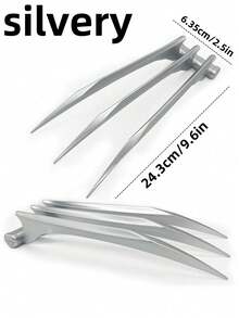 1个塑料狼爪，角色扮演道具，银色塑料材质，适用于角色扮演和主题派对。这款狼爪为任何服装增添经典气息，让您的角色在万圣节更加栩栩如生。 - 彩色 - 查看 12