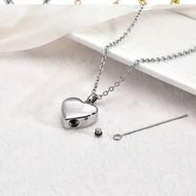 Pet Cremation Jewelry For Ashes Pendant Paw Print Pet Heart Urn Necklace Memorial Keepsake Jewelry For Pet/Dog's/Cat's Ashes