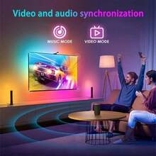 1条9.84英尺/16.4英尺RGBIC LED电视背光灯条，带AR色彩传感器 - 适用于35-80英寸屏幕，USB供电，24键遥控器，可调光变色 - RGBIC TV Backlight LED Light Strip - 查看 4