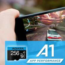 ADATA Memoria Micro SD ADATA 256 GB La memoria Micro SD ADATA de 256 GB es una solución esencial para ampliar el almacenamiento de tus dispositivos. Con una velocidad de transferencia de hasta 100 MB/s y clasificación Clase 10, es perfecta para grabar videos en alta definición, guardar miles de fotos, instalar aplicaciones pesadas y transferir archivos rápidamente. Funciona idealmente con smartphones, cámaras digitales, tabletas, consolas portátiles y drones. Ofrece rendimiento estable y durabilidad, resistiendo golpes y temperaturas extremas, lo que la hace confiable para uso diario y actividades al aire libre en México. - Negro - Ver 2