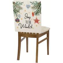 1pc/4pcs/24pcs Christmas Nutcracker & Pine Branch Chair Back Cover Protector, Washable Winter Dining Room Chair Slipcover For Home, Restaurant, Living Room, Kitchen Decor - Multicolor - View 15