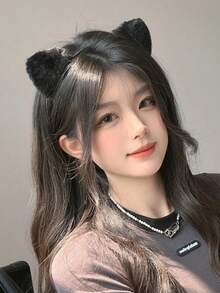 1/3 szt. opaska na głowę z uroczymi, futrzanymi uszami kota, krótka, pluszowa, modna obręcz do włosów, puszyste, czarno-białe, lamparcice, opaski do włosów cosplay, akcesoria do włosów na imprezę i do codziennego użytku, element na głowę,