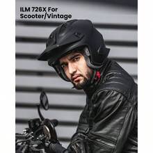 Casco abierto para motocicleta 34 medio para ciclomotor ATV Cruiser Scooter