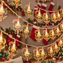 1 Stück LED Weihnachts-Zuckerstangen-Lichterkette, batteriebetrieben, Weihnachts-Themen-Dekoration, geeignet für Bars, Häuser, Partys, Schlafzimmer, romantische Feenlichter Weihnachtsdekoration XMAS Deko Weihnachtsbaum Geschenk Deko Thanksgiving Hochzeit Heim-Deko Herbst-Deko Geburtstags-Dekorationen für Geschenke Party-Zubehör Innen- und Außenbereich Garten Feiertags-Festival-Deko Halloween-Deko Wanddekoration Halloween-Ornamente