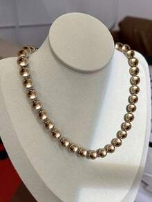 1pc 925 Sterling Silver 10mm Tahitian Black Pearl & MOP Necklace, Luxury Minimalist Necklace For Women, Gift For Party, Vacation, Birthday