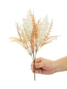 1/2/3/80PCS 14.96in Artificial Pampas Grass Flowers For Year Diy Floral Art Plant Home Office Party Decoration Room Decoration Winter Home Decoration Birthday Gifts,Festival Birthday Party Accessories, Outdoor Garden Decorations - White - View 4